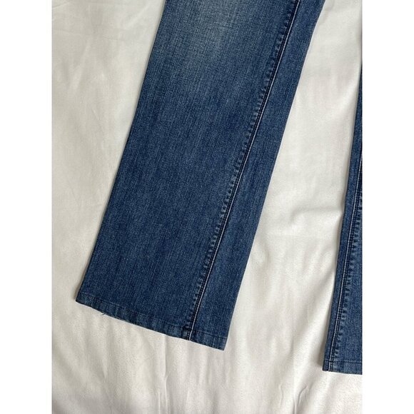 White House Black Market Blanc Straight Leg Jean Embroidered Rhinestone Pocket 8 - Picture 3 of 9